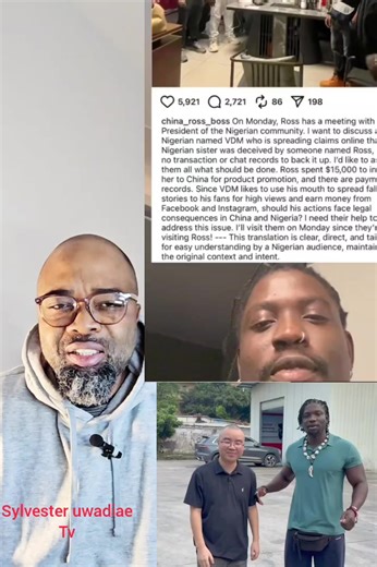44K views · 1.4K reactions | Vdm is right about china ross been a fraud,nigeria community in china summoned him today because of money giving to him to suppply some good which he refused to supplly... Verydarkblackman cant be wrong about him | Sylvester Uwadiae | Facebook