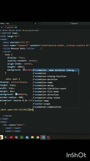 part 01 loading dots Animation in html css #coding #webdevelopment