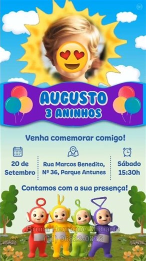 Convite Teletubbies