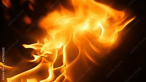 Fire Explosion To The Camera. Slow Motion. Realistic fire explosion.