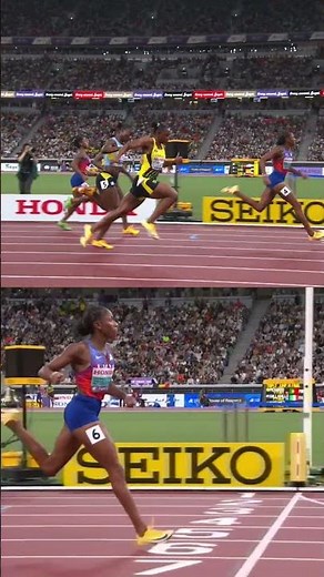 The first female sprint double since Shelly-Ann Fraser-Pryce ‼️ #worldathleticschamps #usa #sports