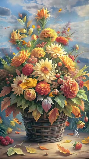 Digital Artist | AI Storyteller | Inara on Instagram: "Good evening 🍁Good vibes 🍁 I wish all my friends a nice and cozy evening!✨✨✨ #goodvibes #goodevening #evening #goodnight #cozy#cozyplace #relaxtime #animation #animated#goodnight #night #autumnflowers #animatedillustration #animatedart #animatedart #artlandscape #artwonderland #wonderland #landscape #digitalart #digitalillustration#bonfire#ai#aiart #aiartwork #aiartist#flowers#добрыйвечер #хорошегодня#цветы#осеннеенастроение #букет"