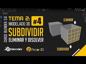 Blender tema 2 clase 4 - Subdividir, eliminar y disolver subobjetos