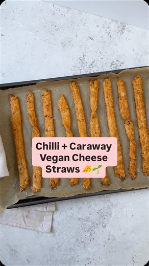 Get the recipe👇 Light with a hint of spice, these cheese straws melt in the mouth and are ridiculously moreish ❤️ Chilli Caraway Cheese Straws 🧀🌶️ I’ve used our Chilli Cheese but if you’d like to make a classic cheese straw, leave out the caraway seeds and use our Farmhouse cheese instead 💛 🧀 Ingredients: • 50g vegan butter block - not spreadable! I used @naturli • 100g plain flour, plus extra for dusting • 50g Chilli Cheese • ¼ tsp fine sea salt • ½ tsp caraway seeds (optional) • 1 tbsp so