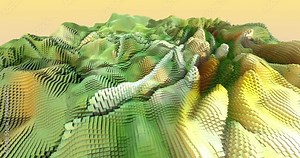 Abstract Aerial View Of 3D Metropolitan City Animation. Complex Cube Shapes Forming Modern City. Technology And Industry Related 4K CG Animations.