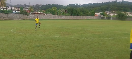 Here come the Petit Bordel Secondary Giants for the kickoff of the division of the Zess Cola Inter Secondary School Football Tournament. | SVG Sports Department