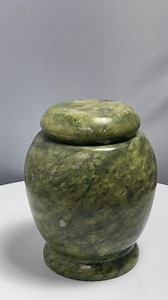 The Xenon Jade Small Cremation Urn features a wonderful design with amazing vivid colors. The urn is made from a solid natural stone. A wonderful way to memorialize your loved one. Top opening lid, could be sealed with adhesive. | Memorials.com | Facebook