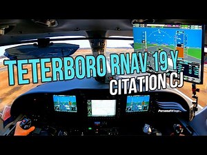 Flying RNAV 19 Y Approach into Teterboro, NJ in Cessna Citation CJ - G1000