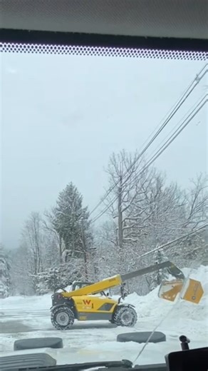 Wacker Neuson Telehandler in its element ❄️ #WackerNeuson #Telehandler #SnowRemoval #SnowManagement #PushItToTheLimit | Forever Green Landscaping