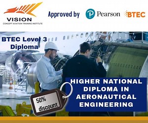 Join the BTEC level 3, one year course program. Apply right now for April Batch and avail for a 50% discount BTEC the business and technology education council is one of the world's most successful learning brand. BTEC level 3 Diploma lays the foundation for your knowledge about the aircrafts hardware and electrical systems. Subjects for level 3 are listed below; 1. Engineering project 2. Mathematics for engineering technicians 3. Theory of flight 4. Principles and applications of aircraft mecha