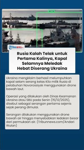 Pertama Kalinya, Drone Bawah Air Ukraina Sukses Hancurkan Kapal Selam Rusia, Picu Ledakan Dahsyat
