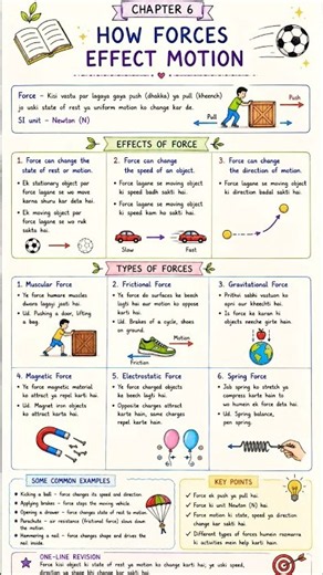 Class 9 Science Chapter 5 | How Forces Affect Motion | Notes & Summary #notes #class9 #science