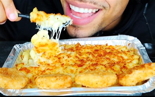 【Jerry】芝士通心粉 Mac & Cheese 鸡块 咀嚼音无人声
