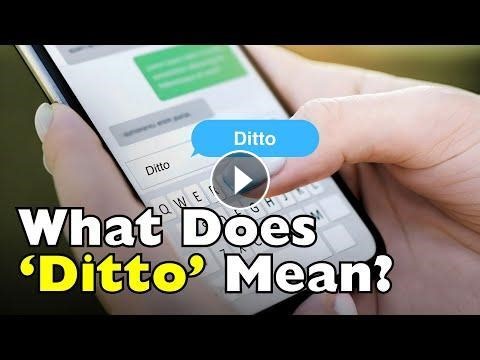 What Does “Ditto” Really Mean? The Surprisingly Old Story Behind It #Video