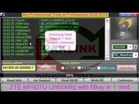 How to unlock ZTE MF927U / Direct Unlock ZTE MF927U MiFi Router