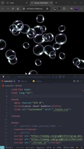 Sprite bubbles animation using HTML | #coding #shorts #viral #trending #html