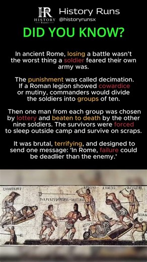 This Punishment Made Soldiers Fear Rome More Than Battle #shorts