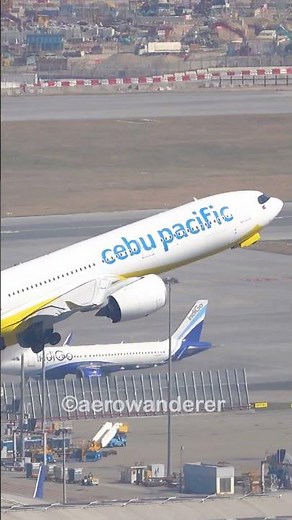 CEBU PACIFIC A330-900 takeoff at Hong Kong Airport #shorts #aviation #a330 #manila #plane #takeoff