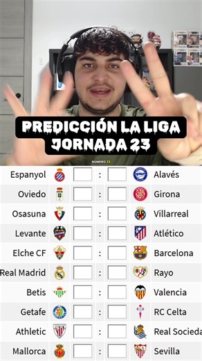 Predicción la liga jornada 22!!! Disculpad ne equivoque en la grabacion y en el texto y puse jornada 23, es la 22 pido perdoon #futbol⚽️ #deportes #prediccion #laliga