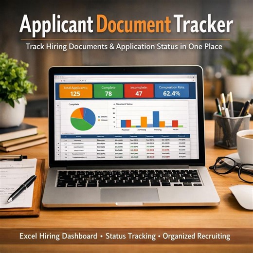 Applicant Document Tracker Excel | Hiring Dashboard & Recruitment Tracking Spreadsheet | HR Applicant Checklist Template - Etsy