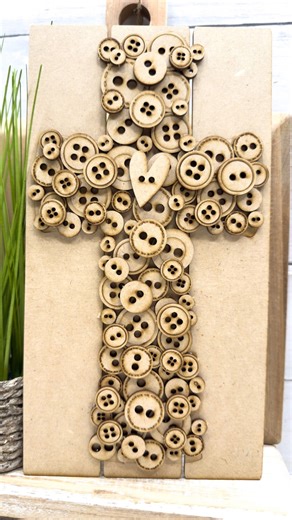 This is a new kit for us so Here’s the assembly tutorial of the button cross kit. Comment> buttons and I’m dm you the 🔗 to get this kit. #buttoncross #ButtonCrafts #faithbased #craftingfun | Amber Strong DIY