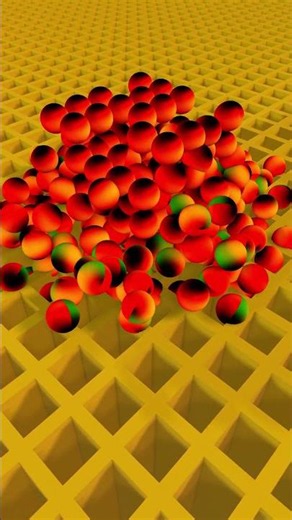 Red Sphere Chaos Simulation 🔴🤯 #3d #physics #simulation
