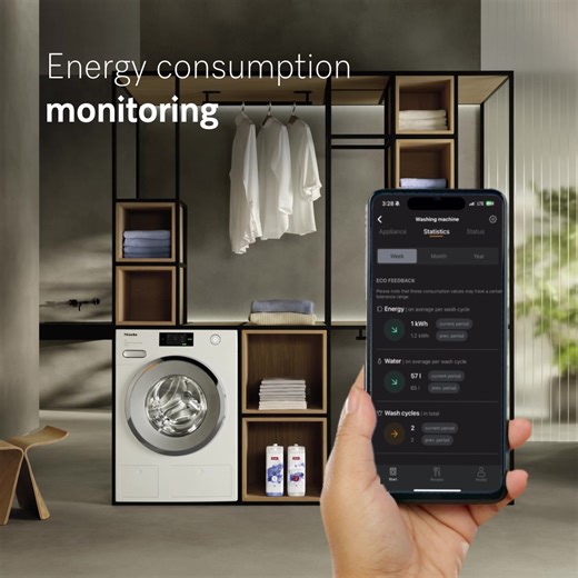 【Seamless convenience with the Miele App】 無論外出或安坐家中，家務程序都能盡在掌握，讓您擁抱簡便生活節奏。連接Miele App，便可遙距追蹤Miele電器*，除了工作進度等基本資訊，用水量﹑用電量﹑清潔劑用量甚至食物狀態也一目了然。讓您輕鬆掌控煮食過程或清潔程序，訂購清潔產品亦更加便捷。 同慶Miele 125周年，凡於2024年推廣期間購買指定Miele 125 Gala Edition家電，只需與Miele App連結，就能享有額外125周保養^，合共4年21週免費保養服務。 Miele為都市人帶來靈活生活日常：https://bit.ly/3VgVSyR Simplify your lifestyle by effortlessly managing household chores whether at home or on the go. Connect to the Miele App to remotely monitor your Miele appliances*, accessing essential informati