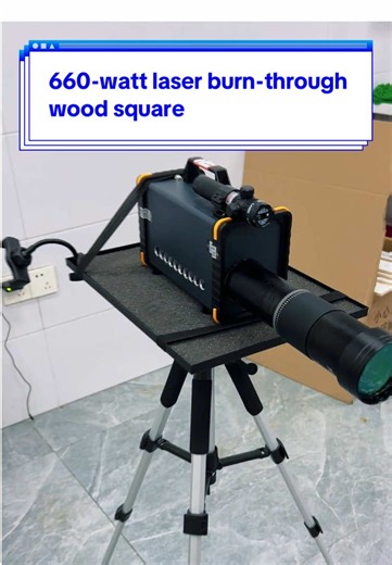 660-watt laser burn-through wood square#tiktok #laser #laserigniter #tools #diy