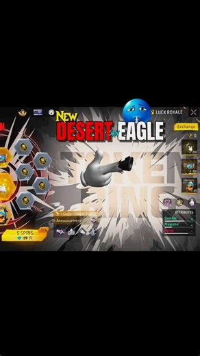 ‼️ Free Fire New Desert Eagle Skin 😍 Finger Gun 😲