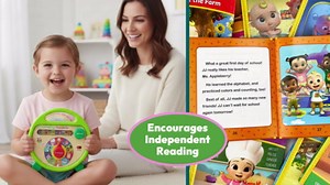 Cocomelon Interactive Electronic Take Along Storyteller with 11 books - Story and Song Carry Along Player