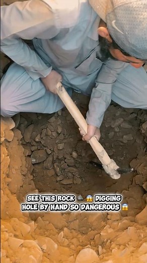 SEE THIS ROCK 😱🪨 DIGGING A HOLE BY HAND 200 feet HOLE 😱. DAY 1