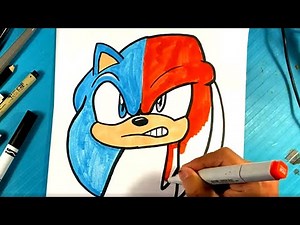 EASY How to Draw SONIC KNUCKLES