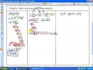 5.2: part 1 (Multiplying Radical Expressions)