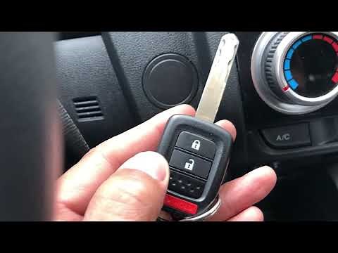 HONDA FIT - LOCK/UNLOCK DOORS WITH KEY REMOTE PANIC ALARM CONTROLS - HOW TO