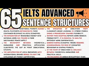 65 Advanced Sentence Structures for IELTS Writing & Speaking Tasks