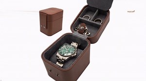 Penitent Man Leather Watch Travel Case for Men - Smart Watch Jewelry Organizer and Pillow Case