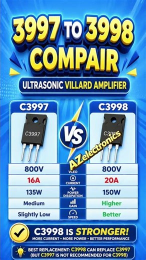 3997 to 3998 Comparison | 2SC3997 vs 2SC3998 Detailed Difference Explained