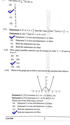 ISC MATHEMATICS 2026 ANSWER KEY