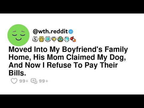 Moved Into My Boyfriend's Family Home, His Mom Claimed My Dog, And Now I Refuse To Pay Their Bill...