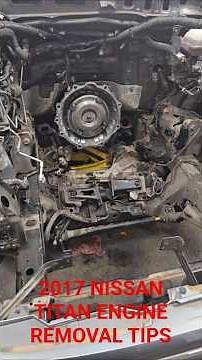 2017 NISSAN TITAN ENGINE REMOVAL TIPS. #nissan #titan #mechanic #engine #removal #mechanic
