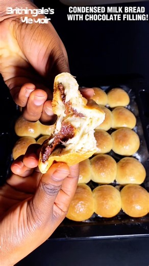 Chocolate-FilledCondensedMilkBread #condensedmilkrecipe #milkbread #brithingale #brithingalesmemoir