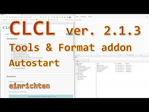 CLCL Clipboard einrichten mit Autostart unter Win10 Win11 Addons für Tools und Format. CLCL Start