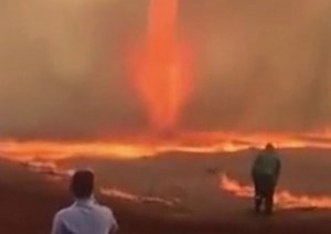 Watch a flaming tornado (fire devil) in fires in Brazil (video) - ProtoThema English