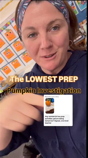 Comment PUMPKIN for this super low-prep….just make a copy, grab a pumpkin, and something to cut it open with. My kindergarteners have loved this year after year. Super easy print and go activities to do with a pumpkin TOMORROW and options to make it even more fun with some prep next year. #tptteachers #tptseller #maketeachergramrealagain #havefunteaching #pumpkinday #teachingonhalloween | Teach Me Mrs. B.
