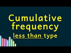 01 - Cumulative Frequency Distribution - Less than type Ogive - Statistics - Class 10 - Maths Video Lecture