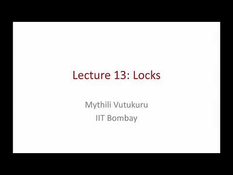 Operating Systems Lecture 13: Locks