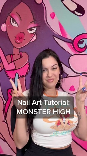 Nail Art Tutorial: Monster High Draculaura🧛🏻‍♀️💜 I DARE YOU to try this!😜 Who should I paint next?? 🤔🤔 ✨ #monsterhigh #monsterhighnails #y2knails #nailtutorials #nailarttutorial #nailarttutorials #naildesigns #diynails #gelnails #nailzbydev #nailzbydevshop #fyp #draculaura #nailtutorial