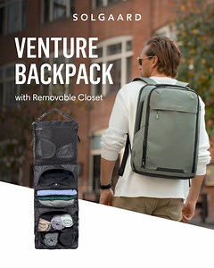 Engineered with our award-winning closet system, durable Shore-Tex™ fabric, and drop-proof laptop storage, the Lifepack Venture will keep you organized wherever you decide to explore next. | Solgaard