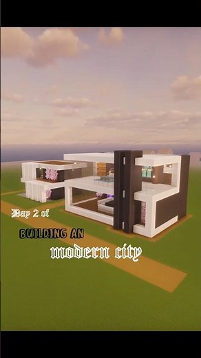 Minecraft Modern City Series Day 2 | Second House Build Tutorial 🏡✨ #minecraft #minecraftshorts