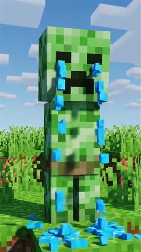 Creeper started crying instead of exploding #minecraft #minecraftmemes#minecraftfunnymoments#aivideo